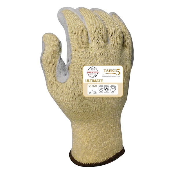 Armor Guys Cut Resistant Gloves, Cut Level A4 , Leather Palm , S 12 PK 01-020-S - main